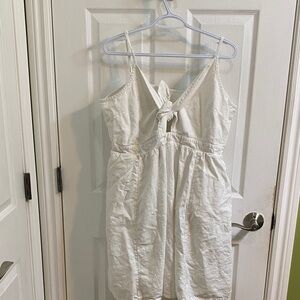 Old Navy Fit and Flare Linen Blend White Sundress Women’s Size XXL Tall Summer